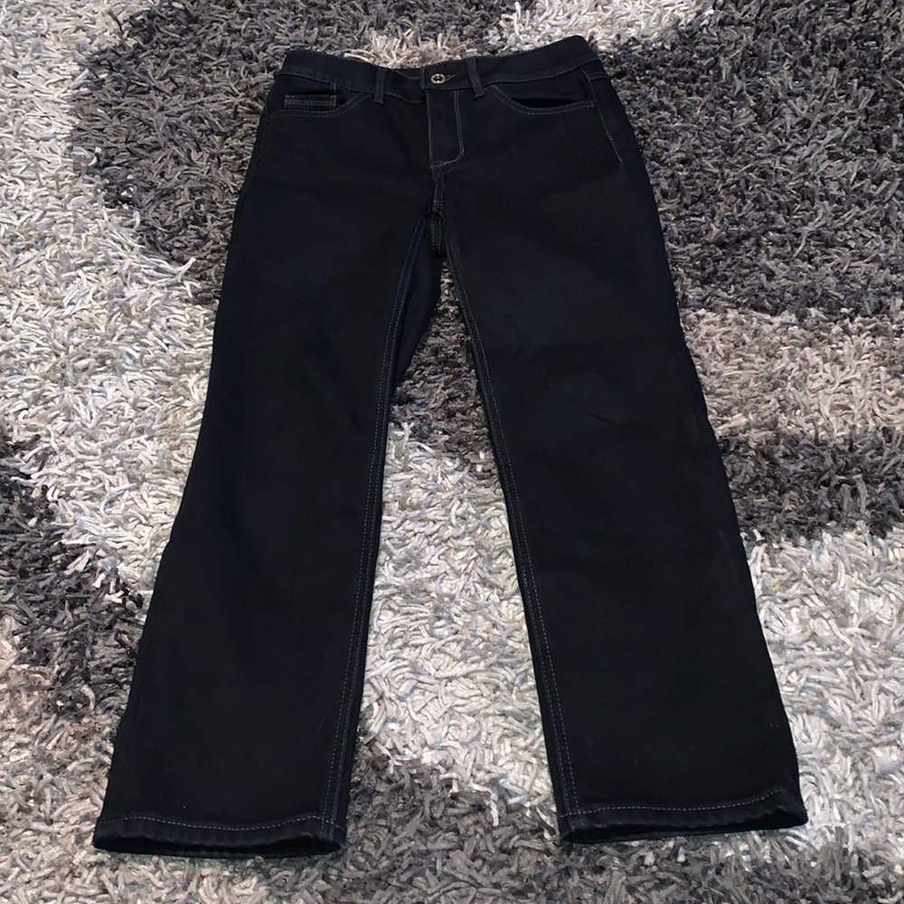 Blackey Italy jeans 28W inseam 26 leather pocket top inserts good cond